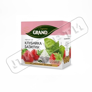 Чай ГРАНД Суприм (1,8*20*12) Клубника базилик пирам. (2702011)