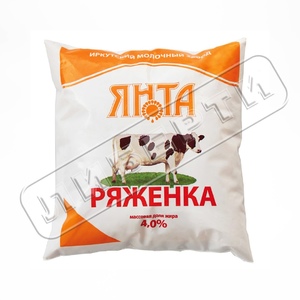 Ряженка 4% 0,5кг т\пак 10шт Янта