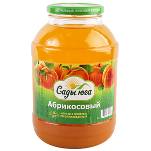 Сок 2л Сады юга яблочно-абрикосовый с мякотью \4